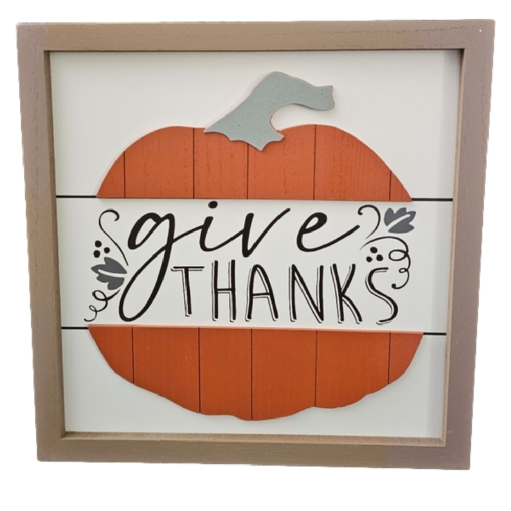🎃Pumpkin 'Give Thanks' Wall Decor